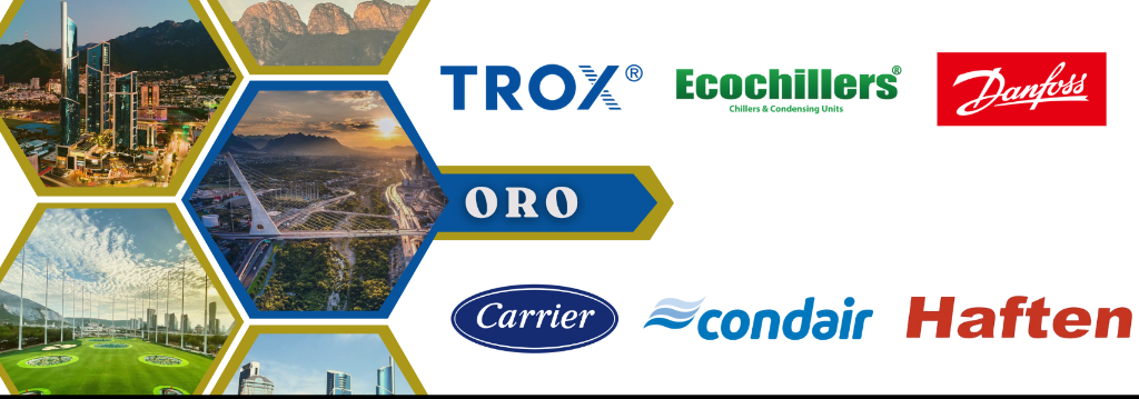 Patrocinadores Nivel Oro — Trox, Ecochillers, Danfoss, Carrier, Condair, Haftent